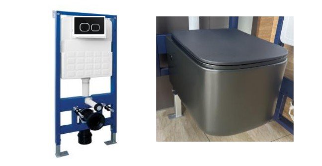 WALL HUNG COMMODE UCOMFORT 856 BLACK